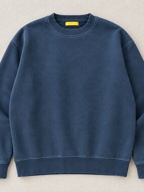 YELABEL Yellow Label Co Cozyyy Crew Sweatshirt Navy Blue S Cotton